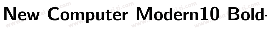New Computer Modern10 Bold字体转换